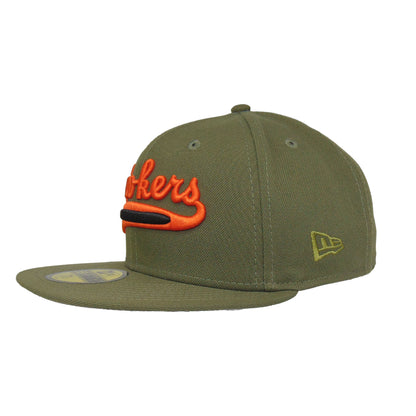 Tampa Smokers Custom New Era Cap Olive olive Side View