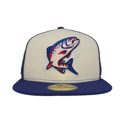 Spokane Indians Custom 59FIFTY New Era Cap chrome blue chrome
blue Front View