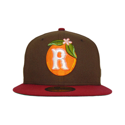 Inland Empire 66ers JF Custom New Era 59Fifty Cap brown wheat
blue Front View