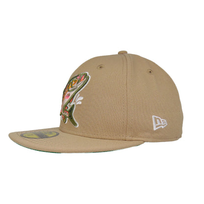 Spokane Indians Jf Custom 59FIFTY New Era Cap Camel wheat Back View