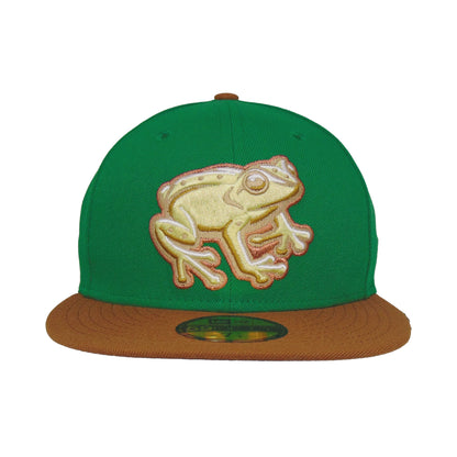 Coquis de Lehigh Valley Jf Custom New Era Cap Kelly green
peanut Front View