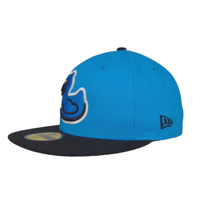 Akron RubberDucks Custom 59FIFTY New Era Cap Blue navy tan
brown
dark brown
stone Side View