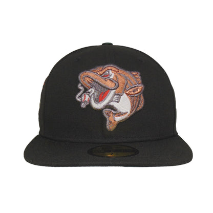 Gwinnett Stripers Jf Custom 59FIFTY New Era Cap black black Front View