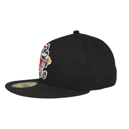 Erie Seawolves Custom 59FIFTY New Era Cap black black Back View