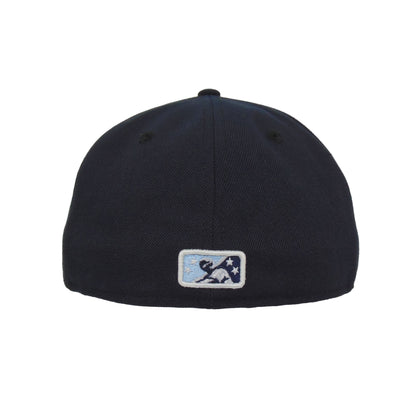 Akron RubberDucks Custom 59FIFTY New Era Cap Navy navy Back View