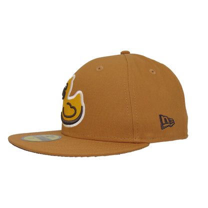 Akron RubberDucks Custom New Era 59FIFTY Cap Lite bronze brown Side View