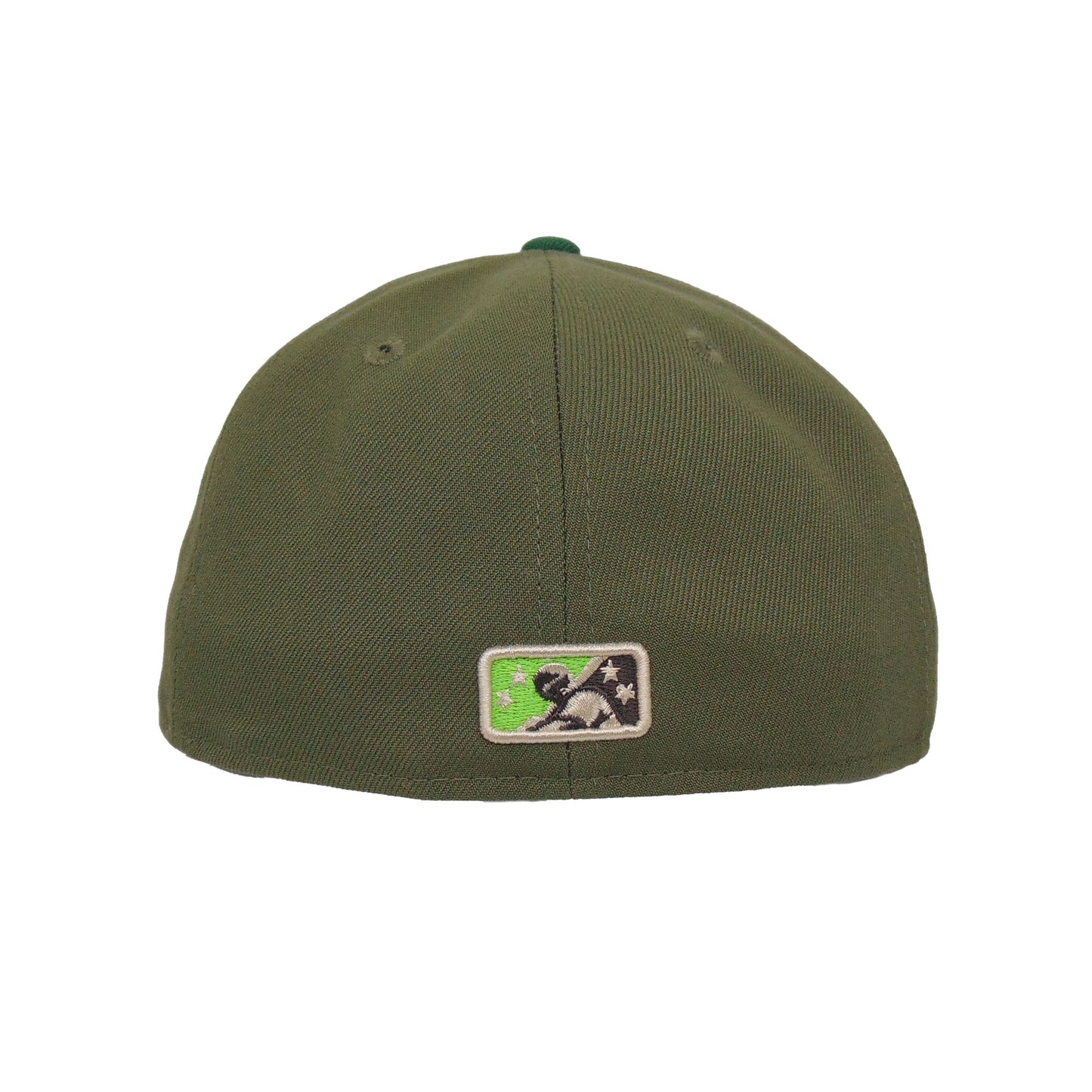 Akron RubberDucks Jf Custom New Era 59FIFTY Cap Olive Green