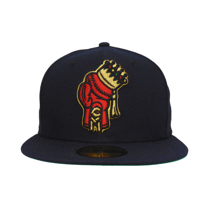 Spokane Indians Custom 59FIFTY New Era Cap Navy King navy Front View