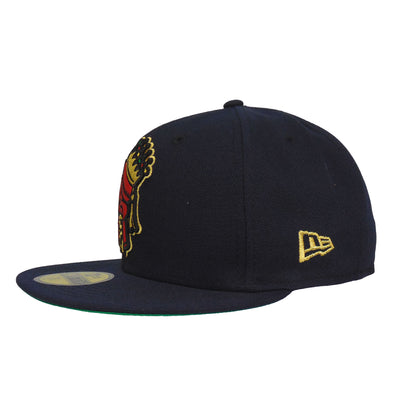 Spokane Indians Custom 59FIFTY New Era Cap Navy King navy Side View