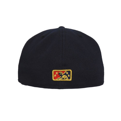 Spokane Indians Custom 59FIFTY New Era Cap Navy King navy Back View