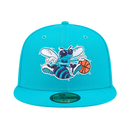 Charlotte Hornets 59FIFTY New Era Cap Teal teal Front View