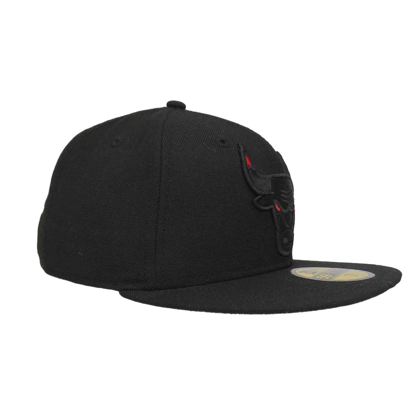 Chicago Bulls Custom New Era 59FIFTY Cap Black On Black