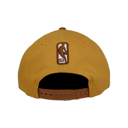 Chicago Bulls Custom New Era 9FIFTY Snapback Cap Pan Tan peanut
tan Back View