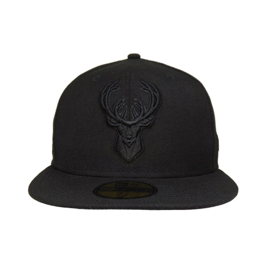 Milwaukee Bucks Custom New Era 59FIFTY Cap Blackout