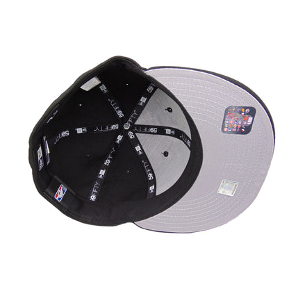 Milwaukee Bucks Custom New Era 59FIFTY Cap Blackout black Undervisor View