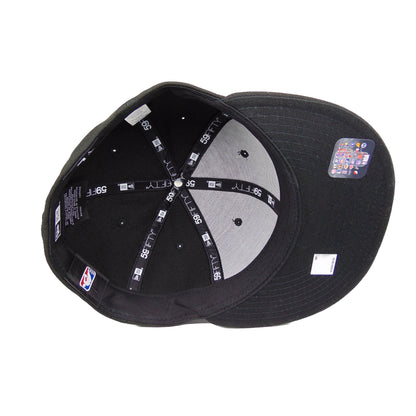 Los Angeles Clippers Custom New Era 59FIFTY Cap Blackout black Undervisor View