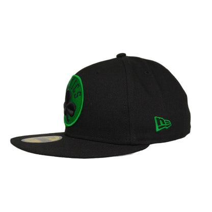 Boston Celtics Jf Custom New Era Cap Black Kelly black 
green Side View