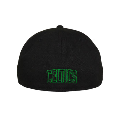 Boston Celtics Jf Custom New Era Cap Black Kelly black 
green Back View