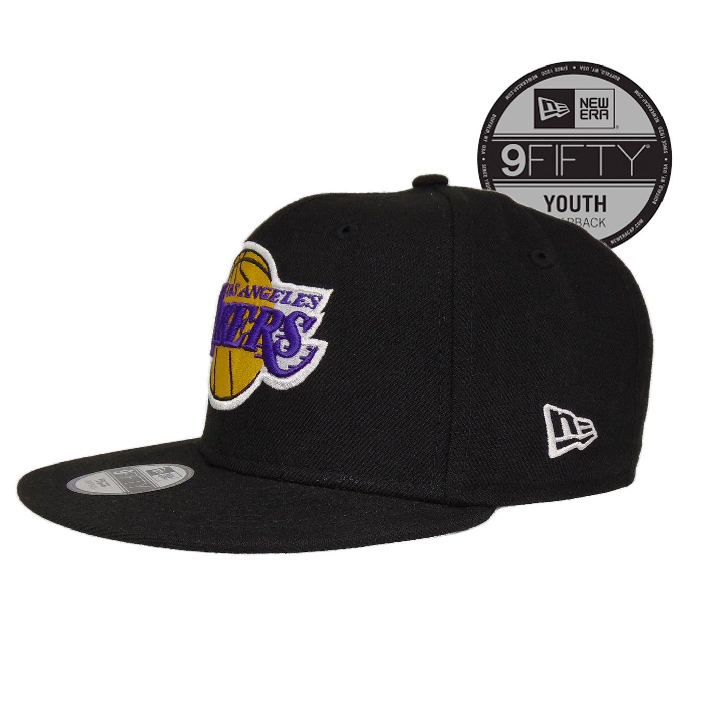 Los Angeles Lakers Custom YOUTH New Era Snapback Cap Black