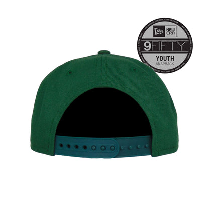 Milwaukee Bucks Custom YOUTH New Era Snapback Cap Patch green Undervisor View