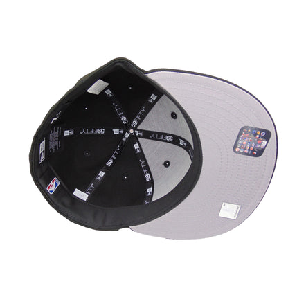 Los Angeles Lakers Custom New Era 59FIFTY Cap Script Black black Undervisor View