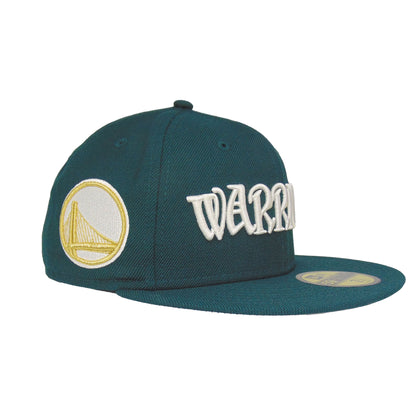 Golden State Warriors Jf Custom 59FIFTY New Era Cap dark green dark green Side View