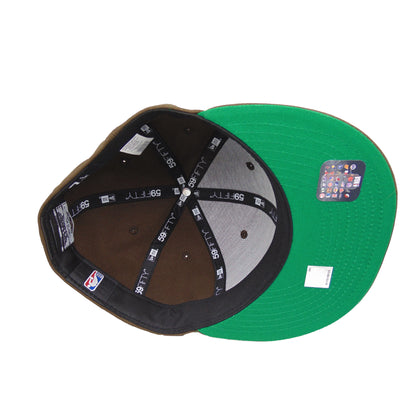 Boston Celtics Custom 59FIFTY New Era Cap Walnut brown
green Undervisor View