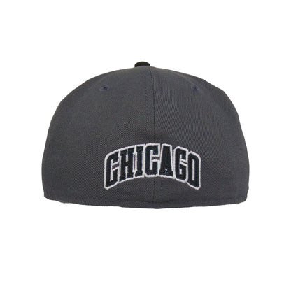 Chicago Bulls Custom New Era 59FIFTY Cap Graphit dark grey
black  Back View