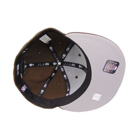 Chicago Bulls Custom New Era 59FIFTY Cap Walnut Brown brown Undervisor View