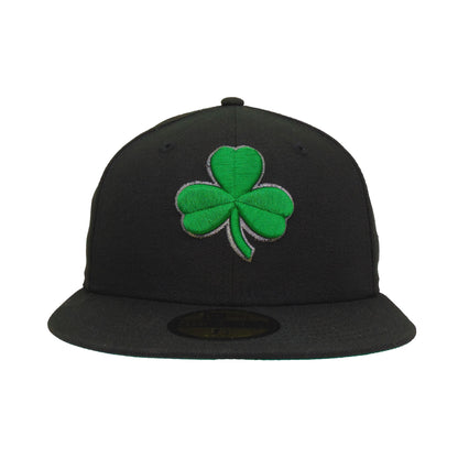 Boston Celtics Custom 59FIFTY New Era Cap Black black Front View