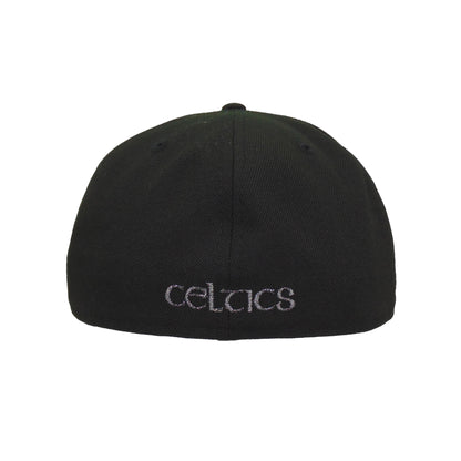 Boston Celtics Custom 59FIFTY New Era Cap Black black Back View