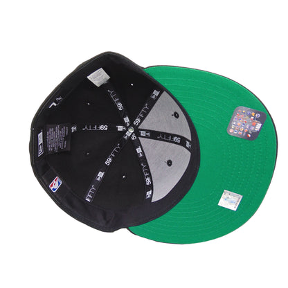 Boston Celtics Custom 59FIFTY New Era Cap Black black Undervisor View