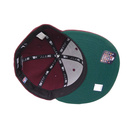 Boston Celtics Custom 59FIFTY New Era Cap Maroon maroon
green Undervisor View