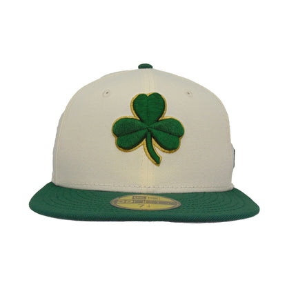 Boston Celtics Custom 59FIFTY New Era Cap Chrome green chrome
green Front View