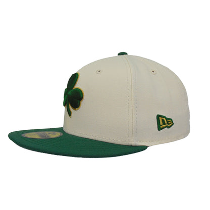 Boston Celtics Custom 59FIFTY New Era Cap Chrome green chrome
green Side View