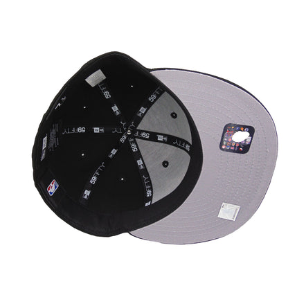 Miami Heat Custom 59FIFTY New Era Cap Black Orange black 
orange Undervisor View