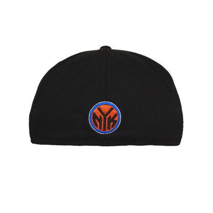 New York Knicks Custom 59FIFTY New Era Cap Black Liberty black Back View