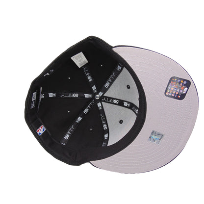 New York Knicks Custom 59FIFTY New Era Cap Black Liberty black Undervisor View