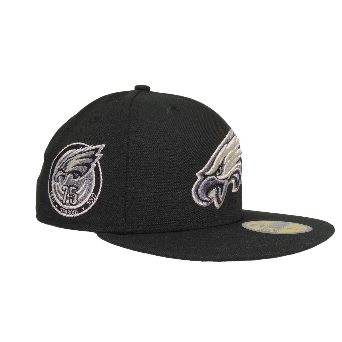 Philadelphia Eagles Custom New Era 59FIFTY Cap Black 75 Seasons