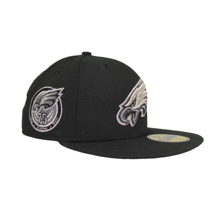 Philadelphia Eagles Custom New Era 59FIFTY Cap Black 75 Seasons