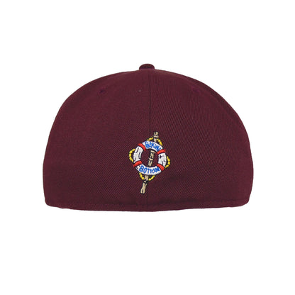 Sponge Bob Custom New Era 59FIFTY Cap Mr Krabs maroon maroon Back View