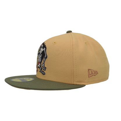 Custom Looney Tunes New Era 59FIFTY Cap TAZ Pecan Olive tan
olive Side View