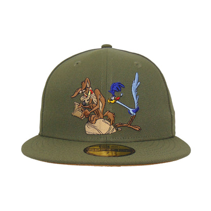 Looney Tunes Custom New Era 59FIFTY Cap Coyote olive olive Front View