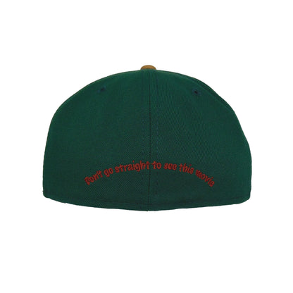 CHEECH & CHONG "Up in Smoke" Custom New Era 59FIFTY cap Dark Green dark green Back View