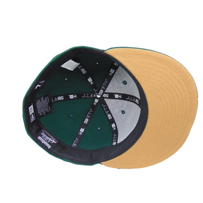 CHEECH & CHONG "Up in Smoke" Custom New Era 59FIFTY cap Dark Green dark green Undervisor View