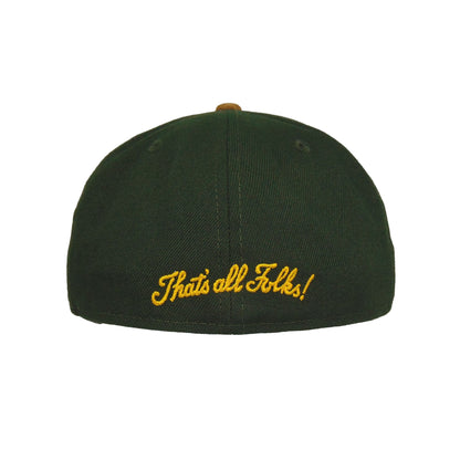 Looney Tunes Custom New Era 59FIFTY Cap Marvin Seaweed dark green
wheat Back View