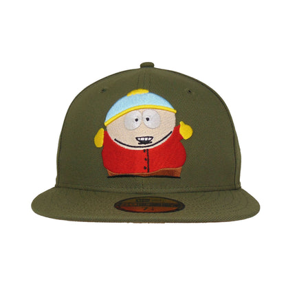 SOUTH PARK Cartman Custom New Era 59FIFTY cap Olive olive
khaki Front View