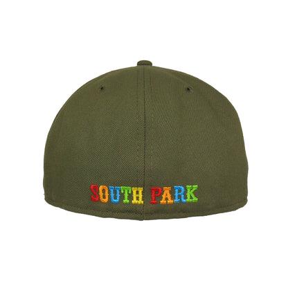 SOUTH PARK Cartman Custom New Era 59FIFTY cap Olive olive
khaki Back View