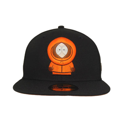 SOUTH PARK Kenny Custom New Era 59FIFTY cap Black black 
burnt orange Front View