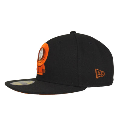 SOUTH PARK Kenny Custom New Era 59FIFTY cap Black black 
burnt orange Side View